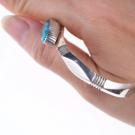 6.25" Will Denetdale Navajo sterling and turquoise bracelet - Estate Fresh Austin