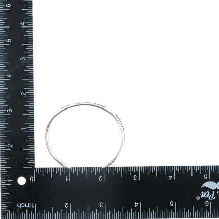 6.25" Willie Yazzie, Sr. (Navajo), 1928-1999 silver/copper overlay cuff bracelet - Estate Fresh Austin