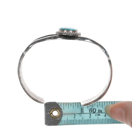 6.25" Wilson Begay Navajo turquoise silver cast cuff bracelet - Estate Fresh Austin