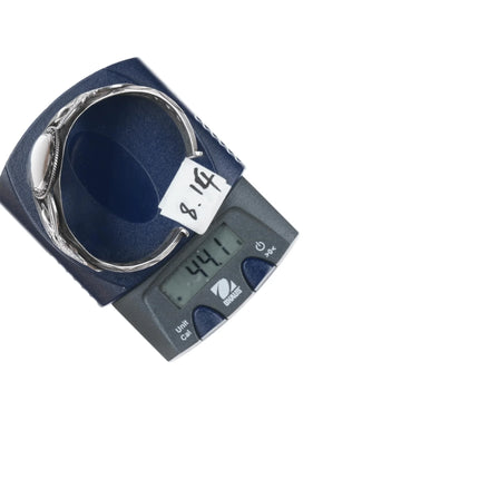 6.5" 1940's Native American silver and agate butterfly cuff bracelet - Estate Fresh Austin