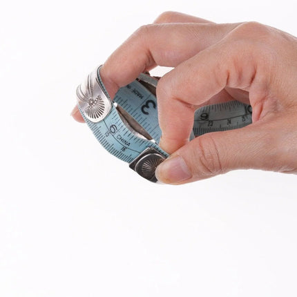 6.5" 1940's Navajo Repousse/stamped silver petrified wood bracelet - Estate Fresh Austin