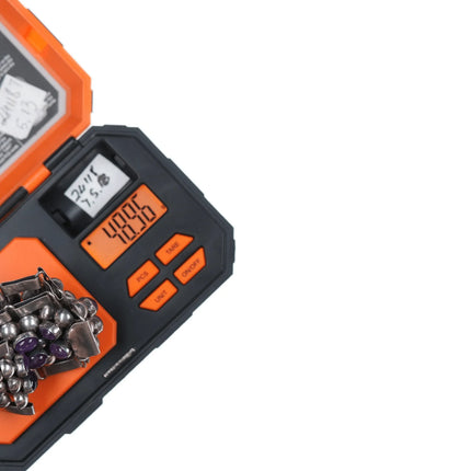 6.5" 1950's Carmen Beckmann Modernist sterling and amethyst bracelet - Estate Fresh Austin