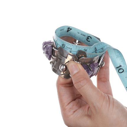 6.5" 1950's Carmen Beckmann Modernist sterling Frog carved amethyst bracelet - Estate Fresh Austin