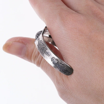 6.5" 30's-40's Fred Harvey Era sterling and turquoise bracelet - Estate Fresh Austin