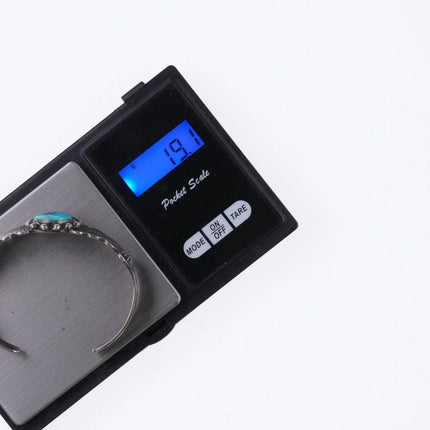 6.5" 30's-40's Fred Harvey Era sterling and turquoise bracelet - Estate Fresh Austin