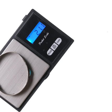 6.5" 30's Navajo stamped silver and turquoise bracelet - Estate Fresh Austin