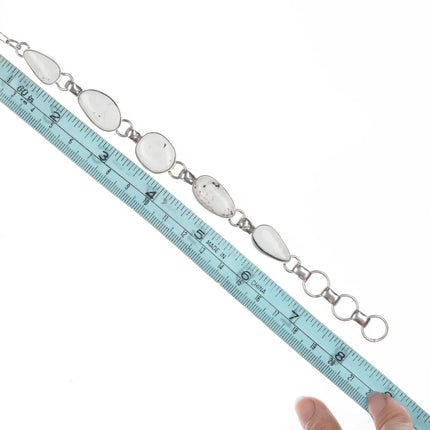 6.5"-8" TG Southwestern Sterling White Buffalo link bracelet - Estate Fresh Austin