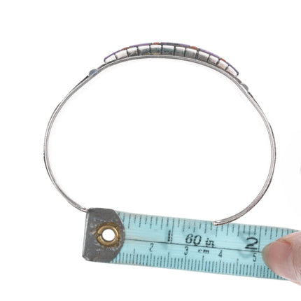 6.5" Abraham Begay Navajo Silver Sugilite, High grade turquoise, opal, and coral cuff bracelet - Estate Fresh Austin