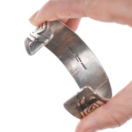 6.5" Abraham Begay Navajo Silver Sugilite, High grade turquoise, opal, and coral cuff bracelet - Estate Fresh Austin