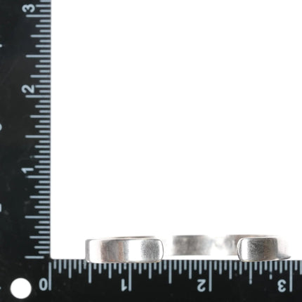 6.5" Arthur Allen Lomayestewa Hopi slim sterling cuff bracelet overlay style - Estate Fresh Austin