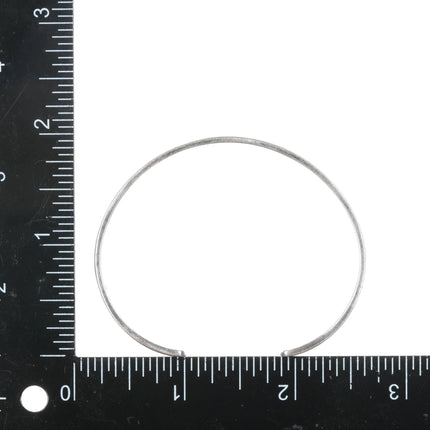 6.5" Arthur Allen Lomayestewa Hopi slim sterling cuff bracelet overlay style - Estate Fresh Austin