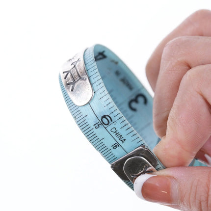 6.5" c1940's Navajo Curio sterling and turquoise bracelet - Estate Fresh Austin