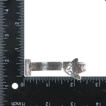 6.5" c1950's Navajo Arrow form silver Royston turquoise cuff bracelet - Estate Fresh Austin