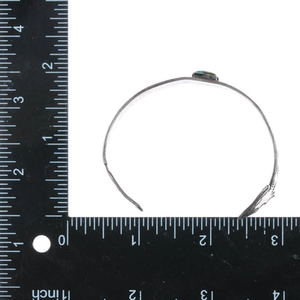 6.5" c1950's Navajo Arrow form silver Royston turquoise cuff bracelet - Estate Fresh Austin