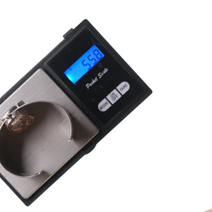 6.5" Eduardo Tijerina Modernist Sterling and Jasper bracelet - Estate Fresh Austin