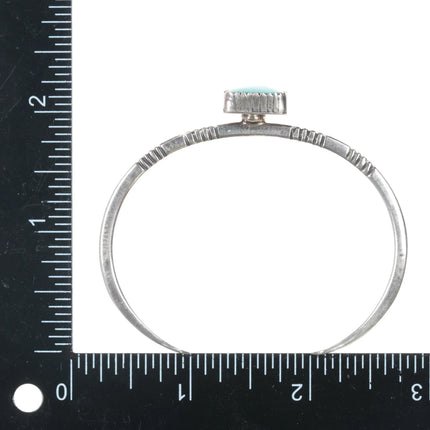 6.5" Fatoya Yazzie Navajo sterling and turquoise cuff bracelet - Estate Fresh Austin