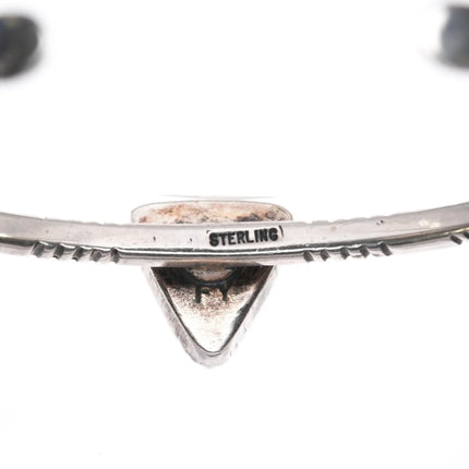 6.5" Fatoya Yazzie Navajo sterling and turquoise cuff bracelet - Estate Fresh Austin