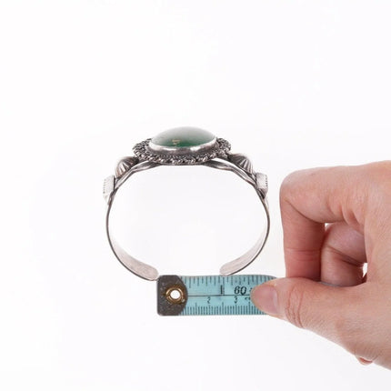 6.5" Fred Harvey Era Southwestern sterling and turquoise bracelet - Estate Fresh Austin