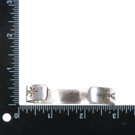 6.5" Hemerson Brown Navajo sterling cuff bracelet with Royston turquoise - Estate Fresh Austin