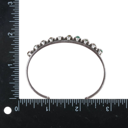 6.5" Hemerson Brown Navajo sterling cuff bracelet with Royston turquoise - Estate Fresh Austin