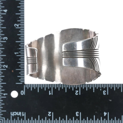 6.5" Huge Steve Yellowhorse sterling high grade turquoise cuff bracelet - Estate Fresh Austin