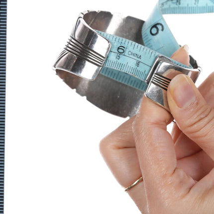 6.5" Huge Steve Yellowhorse sterling high grade turquoise cuff bracelet - Estate Fresh Austin