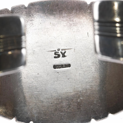 6.5" Huge Steve Yellowhorse sterling high grade turquoise cuff bracelet - Estate Fresh Austin