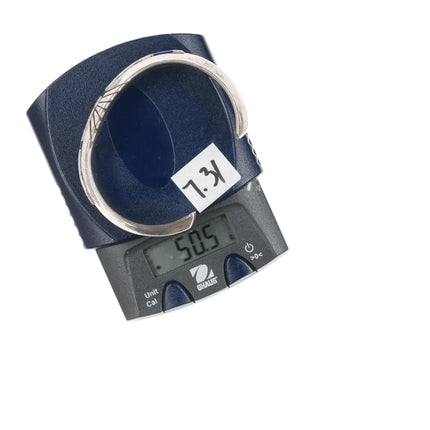 6.5" JB Native American sterling channel inlay Opal and Lapis cuff bracelet - Estate Fresh Austin