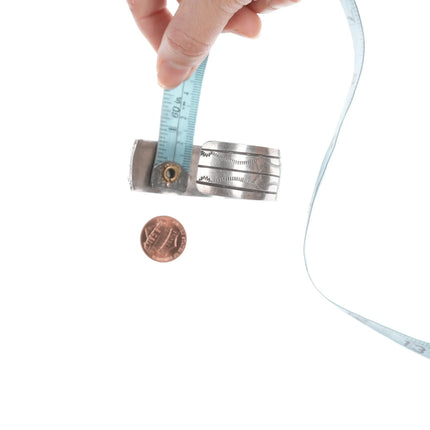 6.5" Johnson Navajo silver and turquoise cuff bracelet - Estate Fresh Austin