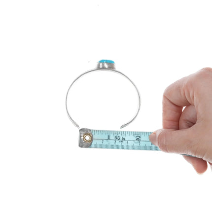 6.5" Johnson Navajo silver and turquoise cuff bracelet - Estate Fresh Austin