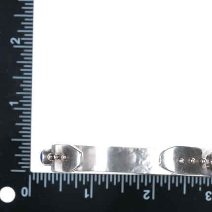 6.5" JT Otowi Native American sterling and lapis cuff bracelet - Estate Fresh Austin