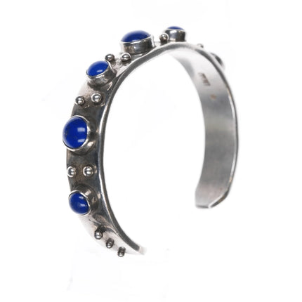 6.5" JT Otowi Native American sterling and lapis cuff bracelet - Estate Fresh Austin