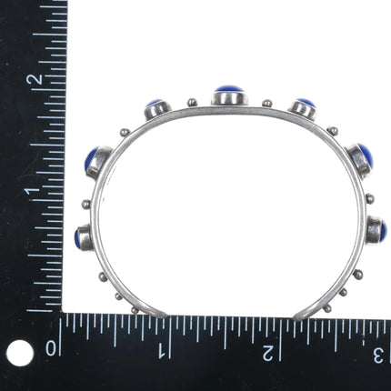 6.5" JT Otowi Native American sterling and lapis cuff bracelet - Estate Fresh Austin