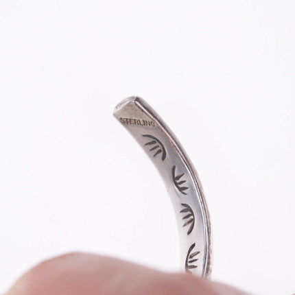 6.5" Leroy Begay Navajo Sterling and denim lapis bracelet - Estate Fresh Austin