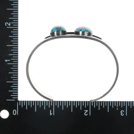 6.5" Marcus Coochwikvia Hopi Hopicrafts silver high grade turquoise cuff bracelet - Estate Fresh Austin