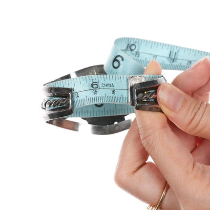 6.5" Mary Matt Navajo - Atkinsons Trading post Sterling turquoise coral cuff bracelet - Estate Fresh Austin