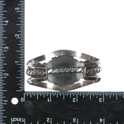 6.5" Mary Matt Navajo - Atkinsons Trading post Sterling turquoise coral cuff bracelet - Estate Fresh Austin