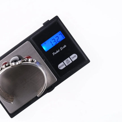 6.5" Mike Bird Romero San Juan and Taos Pueblo Agate and Onyx bracelet - Estate Fresh Austin