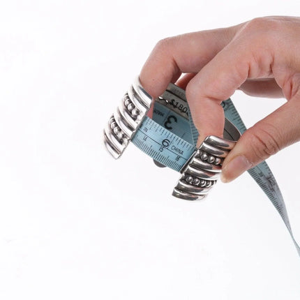 6.5" Mike Bird Romero San Juan and Taos Pueblo Agate and Onyx bracelet - Estate Fresh Austin