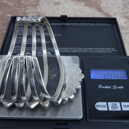 6.5" Morenci Turquoise Navajo Sterling Silver Large Cuff Bracelet by Chimney But - Estate Fresh Austin