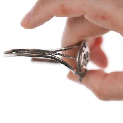 6.5" Native American Sterling Kokopelli cuff bracelet - Estate Fresh Austin