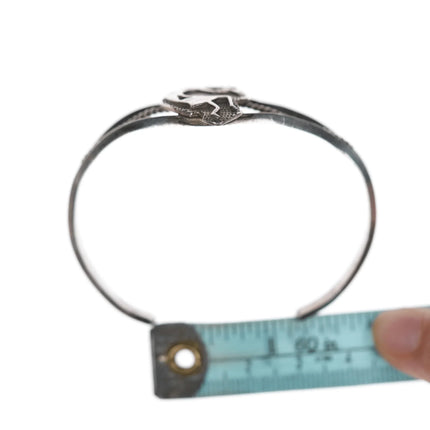 6.5" Native American Sterling Kokopelli cuff bracelet - Estate Fresh Austin