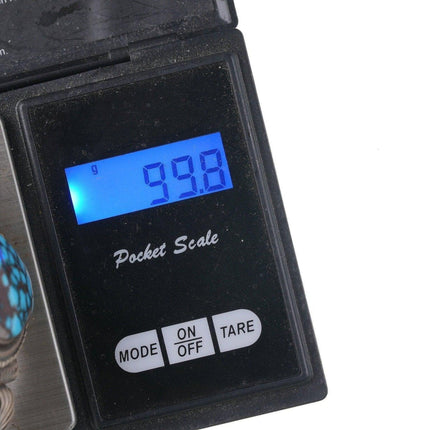 6.5" Navajo Calvin Martinez High grade spiderweb turquoise bracelet - Estate Fresh Austin