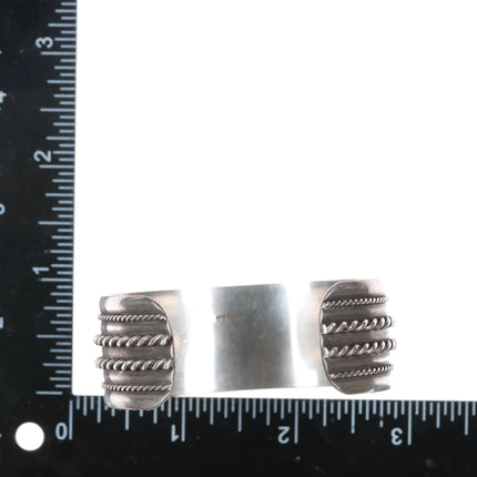 6.5" Navajo sterling vintage twisted wire cuff bracelet - Estate Fresh Austin