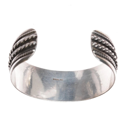 6.5" Navajo sterling vintage twisted wire cuff bracelet - Estate Fresh Austin