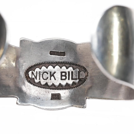 6.5" Nick Bill Navajo sterling and turquoise cuff bracelet - Estate Fresh Austin
