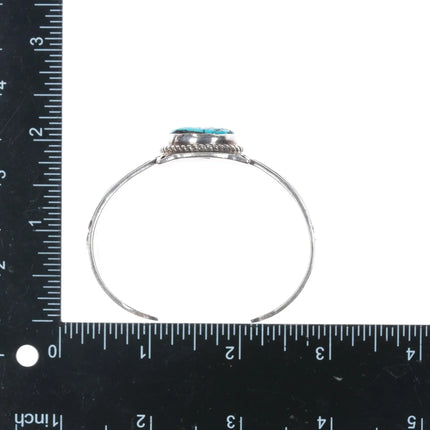 6.5" Nick Bill Navajo sterling and turquoise cuff bracelet - Estate Fresh Austin