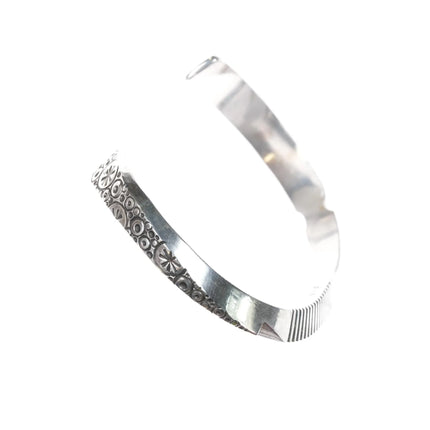 6.5" Norbert Peshlakai Navajo sterling forged cuff bracelet - Estate Fresh Austin