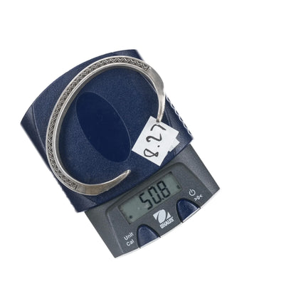 6.5" Roger Skeet Jr Navajo Ingot silver Carinated Cuff bracelet - Estate Fresh Austin