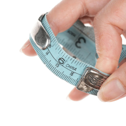 6.5" Roy Vandever (1936-2009) Silver turquoise, and coral cuff bracelet - Estate Fresh Austin